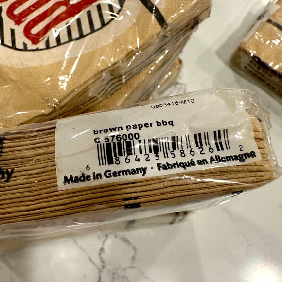 NWT Ideal Home Range Bundle of 6 Brown Paper BBQ Theme Party Napkins - Picture 7 of 7